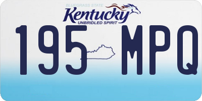 KY license plate 195MPQ