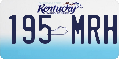KY license plate 195MRH