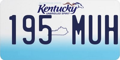 KY license plate 195MUH