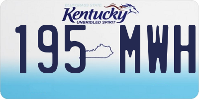 KY license plate 195MWH