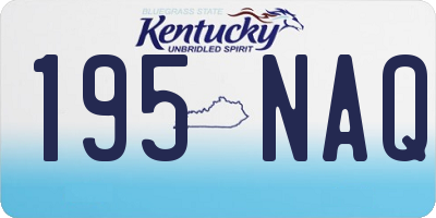 KY license plate 195NAQ