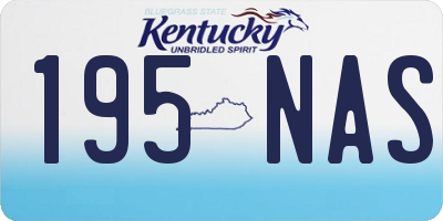 KY license plate 195NAS