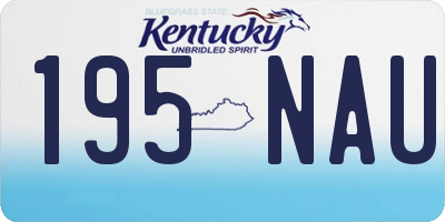 KY license plate 195NAU