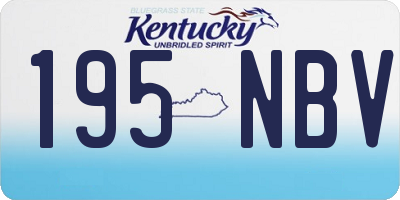 KY license plate 195NBV