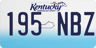 KY license plate 195NBZ