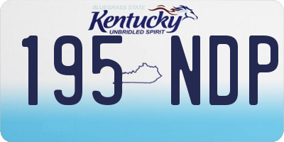 KY license plate 195NDP