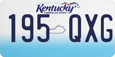 KY license plate 195QXG
