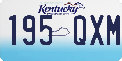 KY license plate 195QXM
