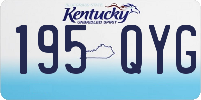 KY license plate 195QYG