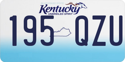 KY license plate 195QZU