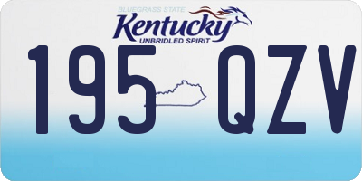 KY license plate 195QZV