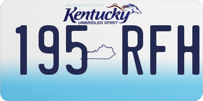 KY license plate 195RFH