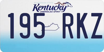 KY license plate 195RKZ