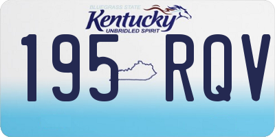 KY license plate 195RQV