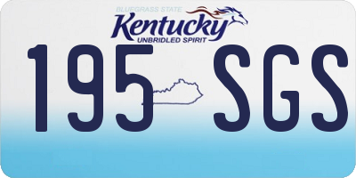 KY license plate 195SGS