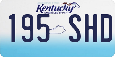 KY license plate 195SHD