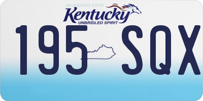 KY license plate 195SQX