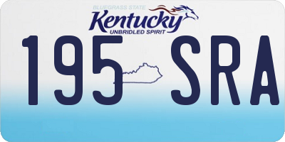 KY license plate 195SRA