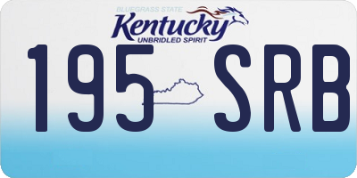 KY license plate 195SRB