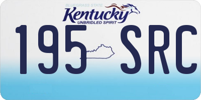 KY license plate 195SRC