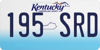 KY license plate 195SRD
