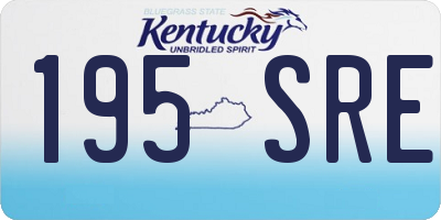 KY license plate 195SRE