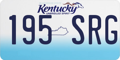 KY license plate 195SRG