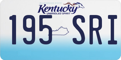 KY license plate 195SRI