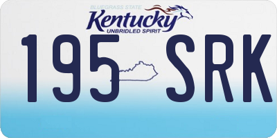 KY license plate 195SRK