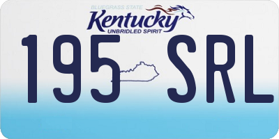 KY license plate 195SRL