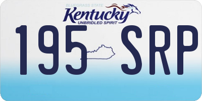 KY license plate 195SRP