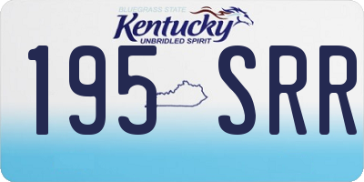 KY license plate 195SRR