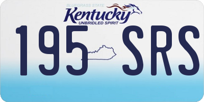 KY license plate 195SRS