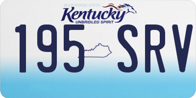 KY license plate 195SRV