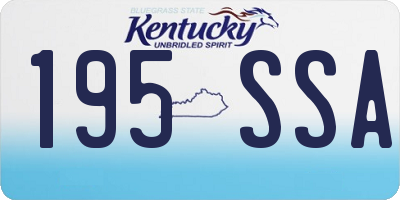 KY license plate 195SSA