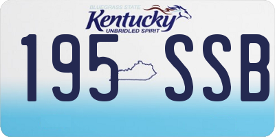 KY license plate 195SSB