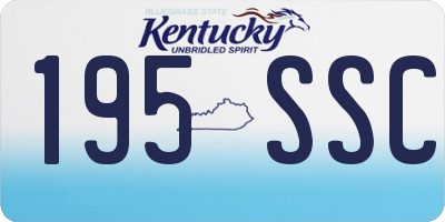 KY license plate 195SSC