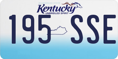 KY license plate 195SSE