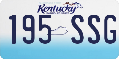 KY license plate 195SSG