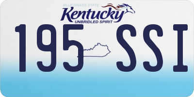 KY license plate 195SSI