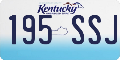 KY license plate 195SSJ