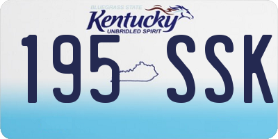 KY license plate 195SSK
