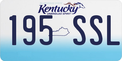 KY license plate 195SSL