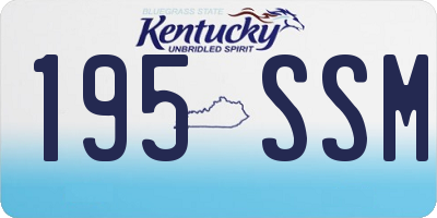KY license plate 195SSM
