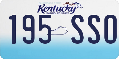 KY license plate 195SSO