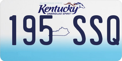 KY license plate 195SSQ