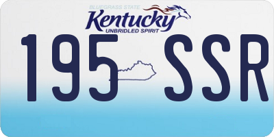 KY license plate 195SSR