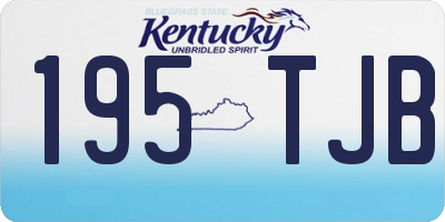 KY license plate 195TJB