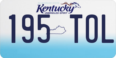 KY license plate 195TOL