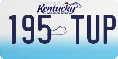 KY license plate 195TUP